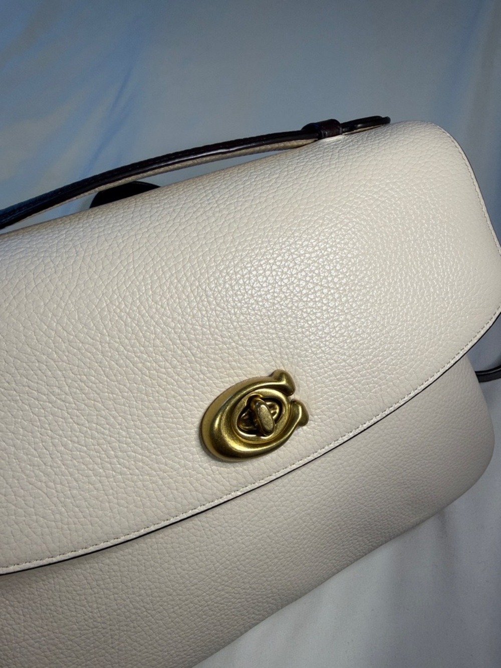 Coach Cream Colorblock Cassie Shoulder Bag with Gold Hardware